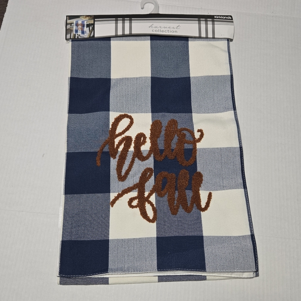 Kirklands Hello Fall Buffalo Check Table Runner, 13" x 84"